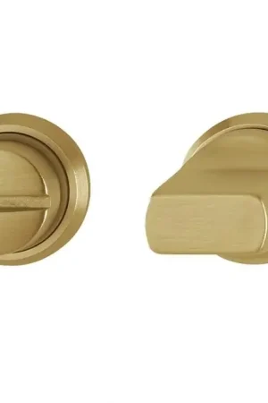 Toilet-garnituur op mini rozet aluminium mat goud Op = Op