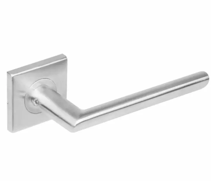 Intersteel deurklink ovaal Hoek 90° op rozet vierkant dubbel geveerd rvs Beste Prijs
