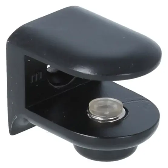 Plankdrager mini rond 21×26 mm zamak zwart Merkproduct