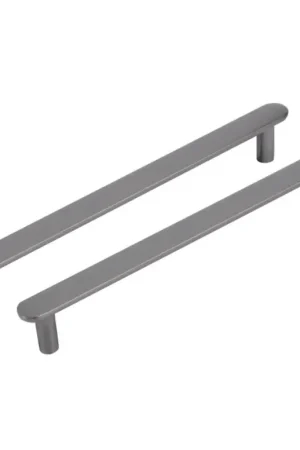 Differnz meubelgreep Eindhoven plat 160 mm gunmetal 2 stuks Speciale Aanbieding