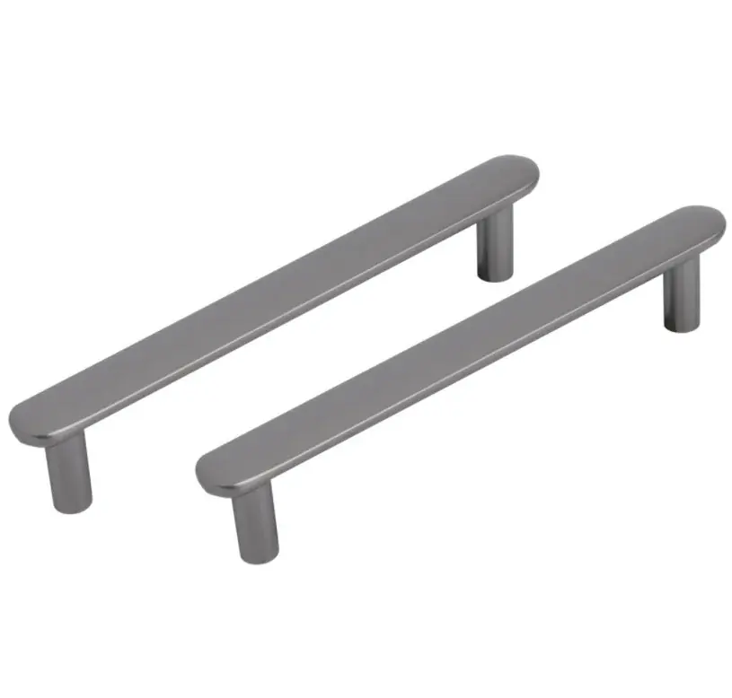 Differnz meubelgreep Eindhoven plat 128 mm gunmetal 2 stuks Finale Uitverkoop