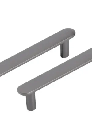 Premium Differnz meubelgreep Eindhoven plat 96 mm gunmetal 2 stuks