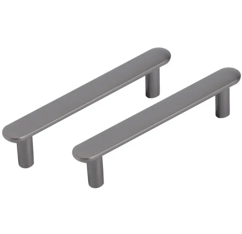 Premium Differnz meubelgreep Eindhoven plat 96 mm gunmetal 2 stuks