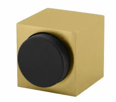 Speciale Aanbieding Olivari deurstop Cubo vierkant messing mat titaan PVD