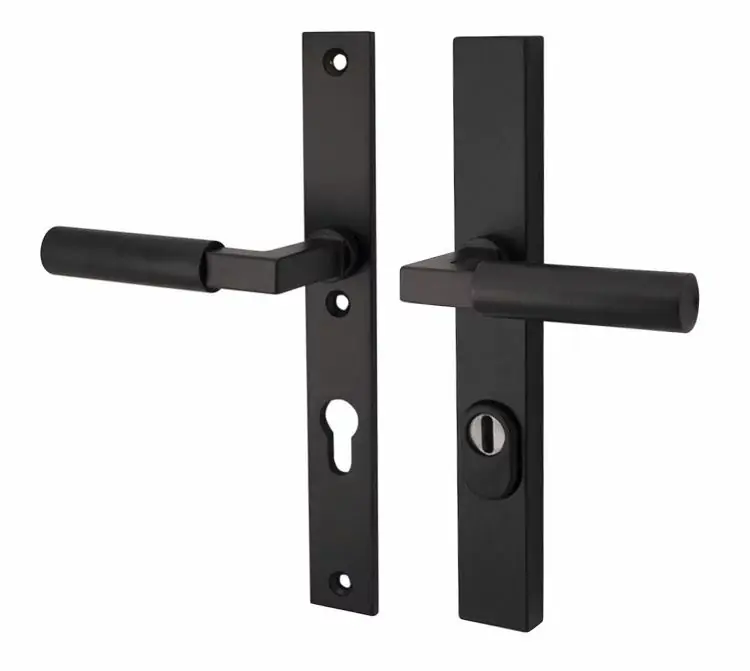 SKG3 PC92 kruk/kruk op smalschild Bauhaus links + kerntrekbeveiliging mat zwart Flitsaanbieding