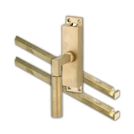 Exclusieve Aanbieding Kruk-espagnolet Bauhaus links messing antiek inclusief 2 stangen