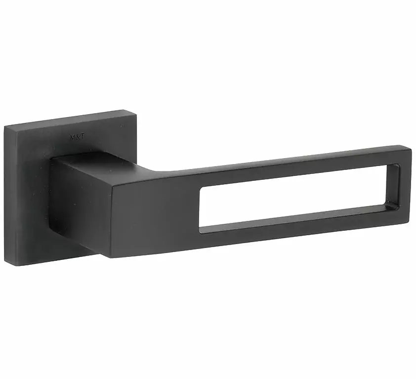 Aanbieding Deurklink op geveerd rozet Entry PVD mat zwart