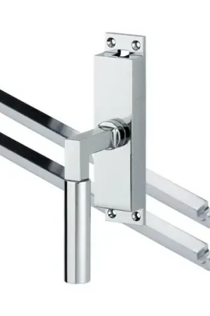 Aanbieding Kruk-espagnolet Bauhaus links glans chroom inclusief 2 stangen
