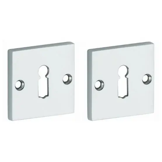 Set van twee sleutelplaatjes Bauhaus glans chroom Beperkte Voorraad