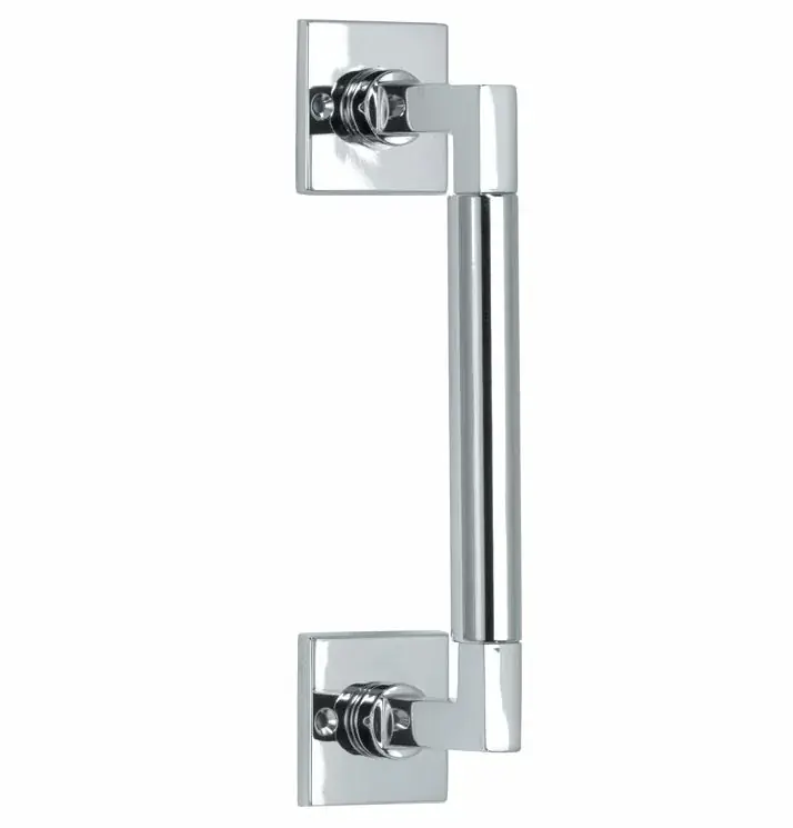 Deurgreep Bauhaus vierkant rozet 600 mm glans chroom Beperkte Voorraad