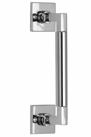 Actieprijs Deurgreep Bauhaus vierkant rozet 600 mm glans nikkel