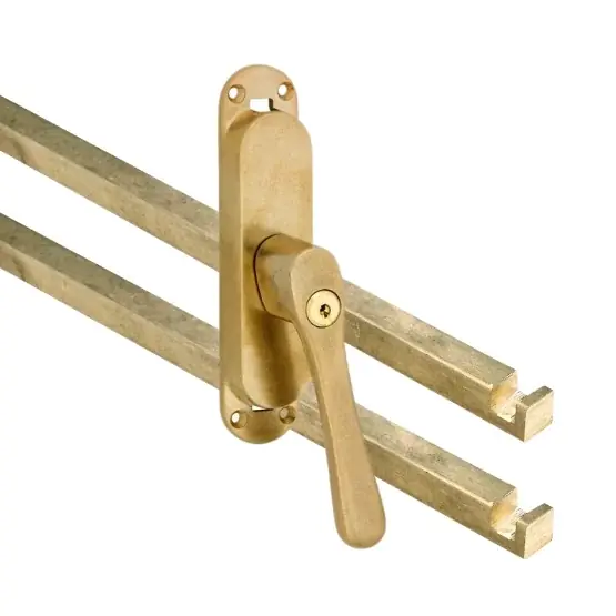 Must-Have Kruk-espagnolet Linea rechts messing antiek inclusief 2 stangen