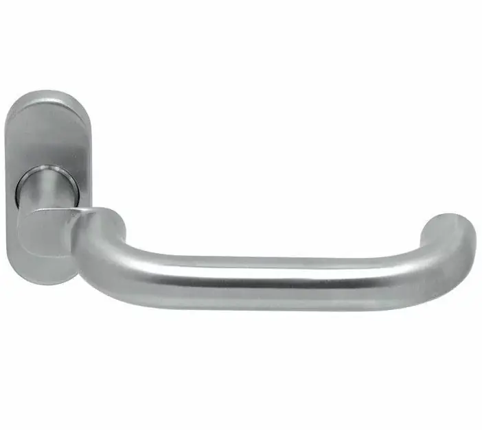 Enkele deurklink verkropt op ovaal rozet Chase rvs mat Must-Have