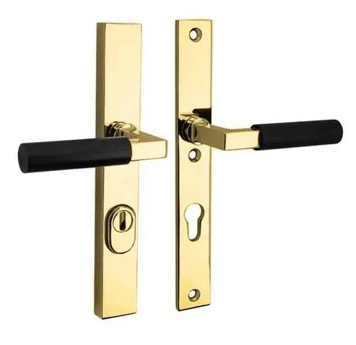 Koop Vandaag SKG3 PC92 kruk/kruk op smalschild Bauhaus ebben rechts + kerntrekbeveiliging messing ongelakt
