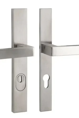 Dagaanbieding SKG3 PC72 kruk Metro op rechthoekig smal schild PRIO + kerntrekbeveiliging rvs