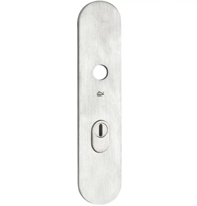 SKG3 ovaal schild PC92 buiten met kerntrekbeveiliging mat nikkel PVD Goedkoop