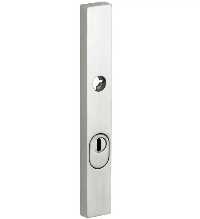 Koop Online SKG3 rechthoekig smal schild PC72 buiten met kerntrekbeveiliging mat nikkel PVD