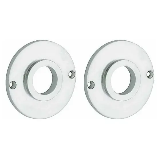 Direct Verzonden Set van twee krukrozetten Chemin de Fer 50mm glans chroom