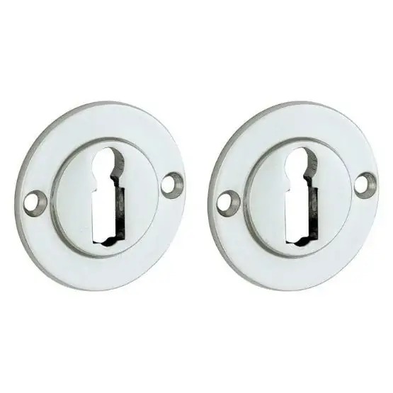 Set van twee sleutelplaatjes Chemin de Fer 50mm BB glans chroom Direct Beschikbaar