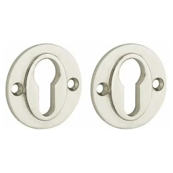 Set van twee PC-plaatjes Chemin de Fer 50mm BB glans nikkel Actieprijs