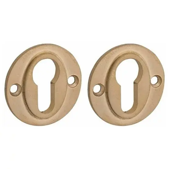 Set van twee PC-plaatjes Chemin de Fer 50mm BB messing antiek Merkproduct