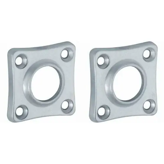 Set van twee krukrozetten vierkant 38mm mat chroom Goedkoop
