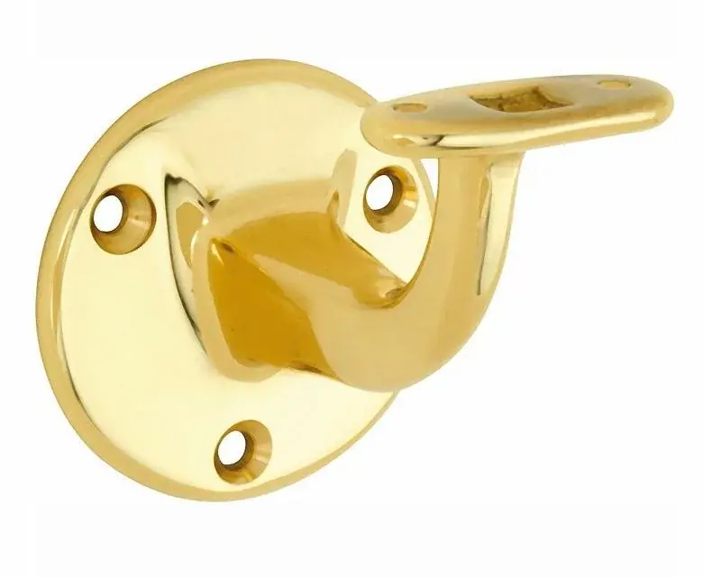 Seizoensaanbieding Leuninghouder Elegant vlak opschroevend messing gelakt