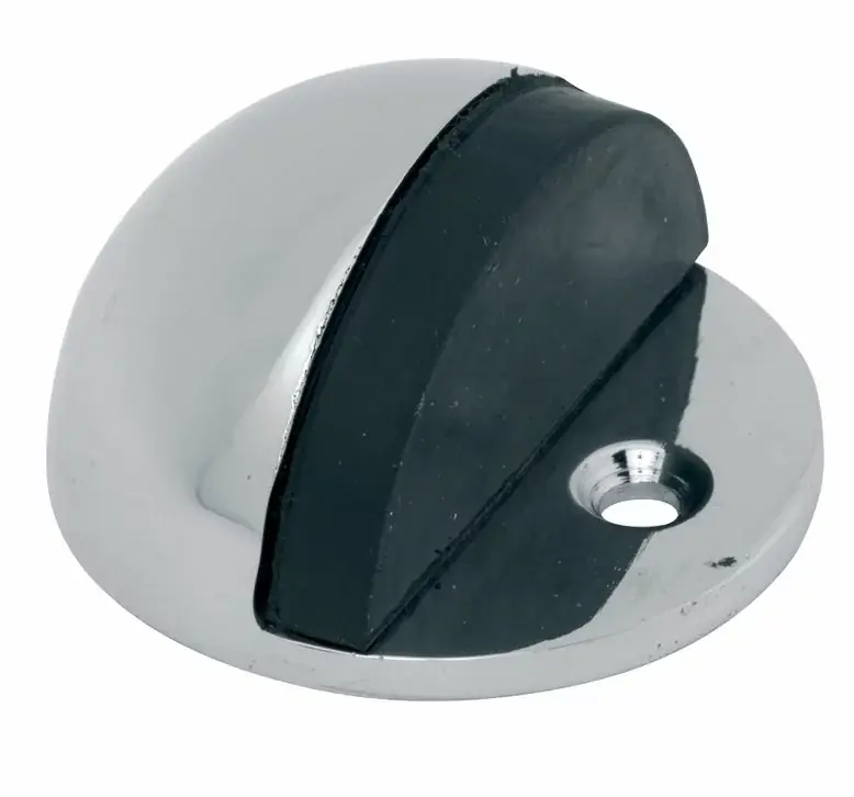 Op = Op Deurstopper Halfrond glans chroom