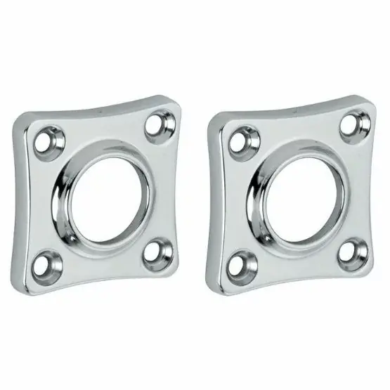 Bestel Nu Set van twee krukrozetten vierkant 38mm glans chroom