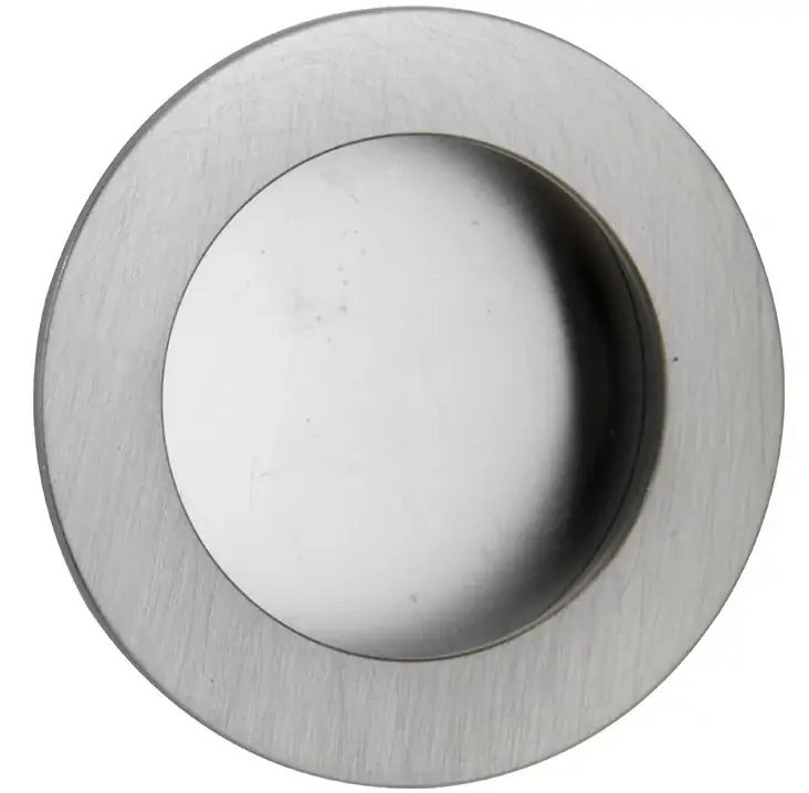 Superprijs Schuifdeurkom rond 30mm mat nikkel gelakt