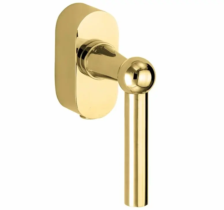 SKG2 Draaikiepgarnituur afsluitbaar Chemin de fer/Elegant messing ongelakt Populair