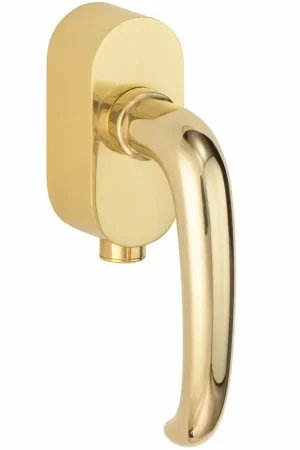 Aanbieding SKG2 Draaikiepgarnituur afsluitbaar Halfsabel/Elegant messing ongelakt
