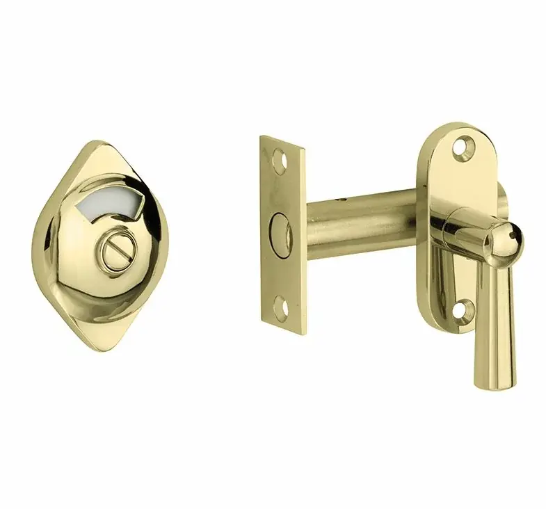 Vrij/Bezet insteekgrendel Elegant messing gelakt Hete Deal
