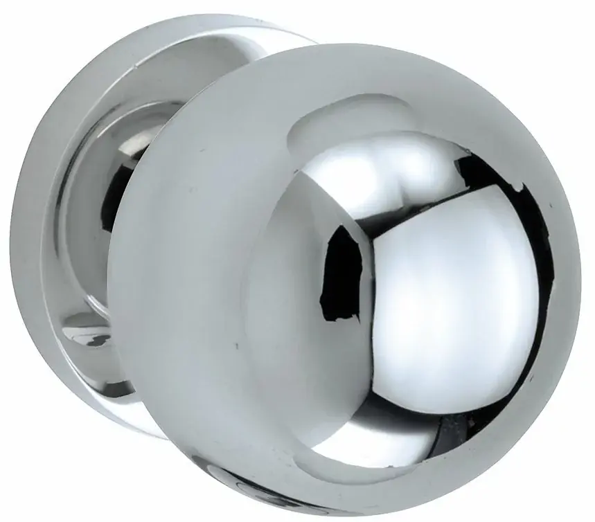 Knopkruk op geveerd rozet Kogel 50mm/Vivo glans chroom Superprijs