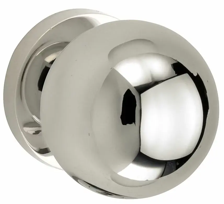 Knopkruk op geveerd rozet Kogel 50mm/Vivo glans nikkel Snelle Levering