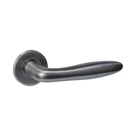 Intersteel deurklink Q 03 op rozet verdekt ø52x6mm PVD antraciet Gecertificeerd