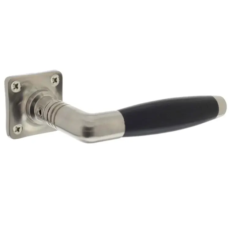 Intersteel deurklink Ton basic met rozet 38x38x6mm nikkel mat/zwart Bestel Nu
