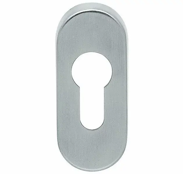 Cilinderplaatje ovaal 12mm rvs mat Flitsaanbieding