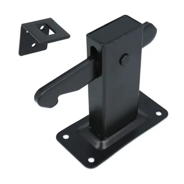 DX Deurvastzetter heavy duty inclusief opvangoog vloermodel zwart Flitsaanbieding