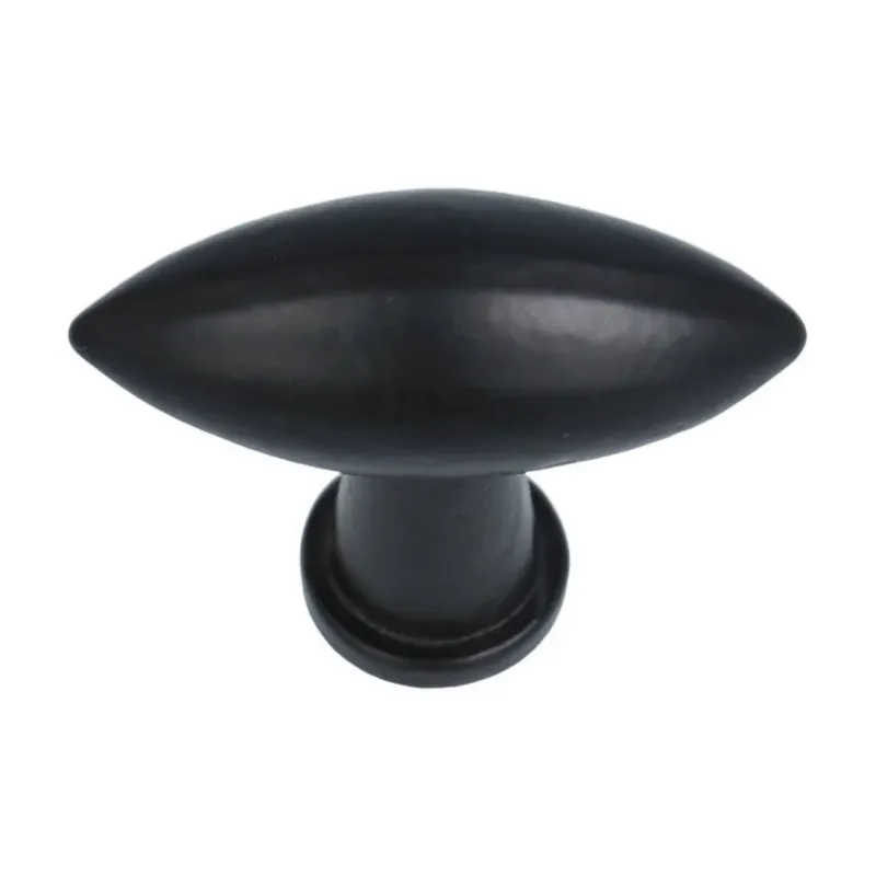 Lage Prijs Knop ovaal ijzer zwart 37 x 13 mm