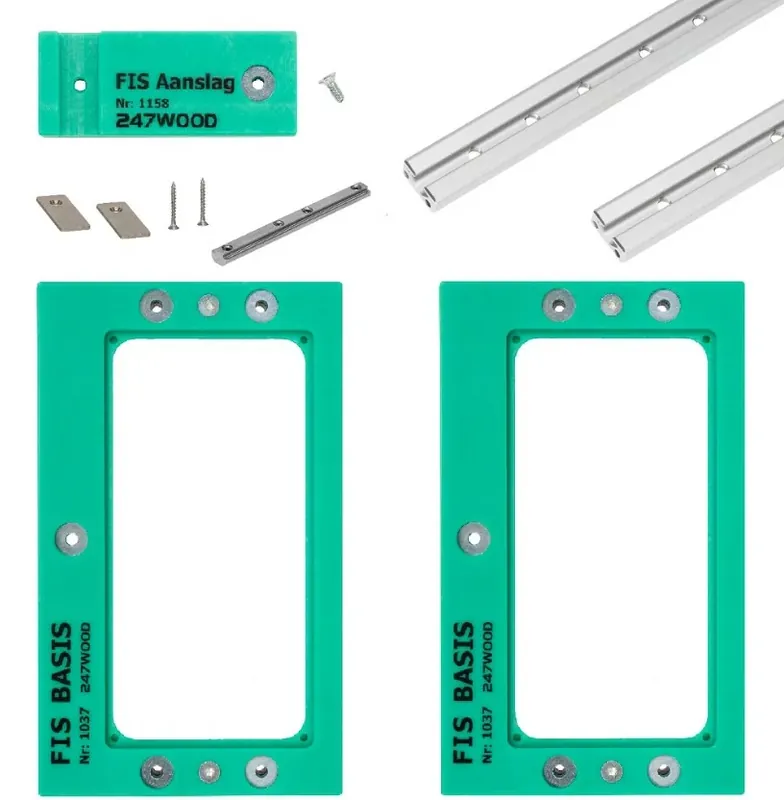 247WOOD Freesmal set FIS basis voor onzichtbare scharnieren Snelle Levering