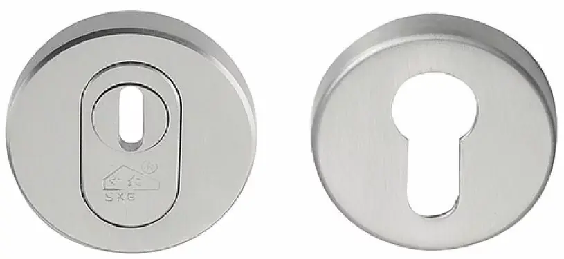 BASICS SKG3 veiligheid-rozet + kerntrekbeveiliging mat rvs Hoge Kwaliteit