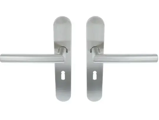 Hoge Kwaliteit ODShop deurklink Modern haaks op ovaal schild SL56 rvs