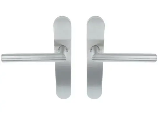 ODShop deurklink Modern haaks op ovaal schild blind rvs Nu Kopen