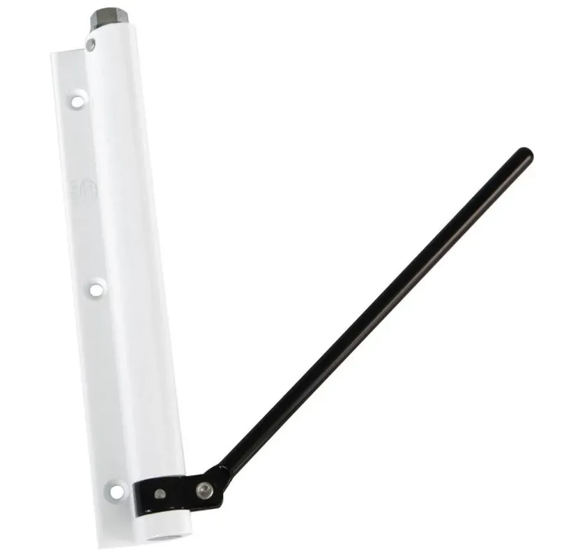 Speciale Aanbieding AMIG Deursluiter wit met zwarte rvs arm