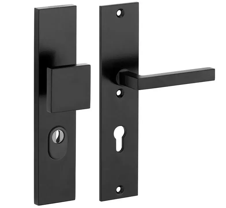 Uitverkoop SKG3 PC72 knop/kruk op schild Kare/Bauhaus rechts + kerntrekbeveiliging mat zwart