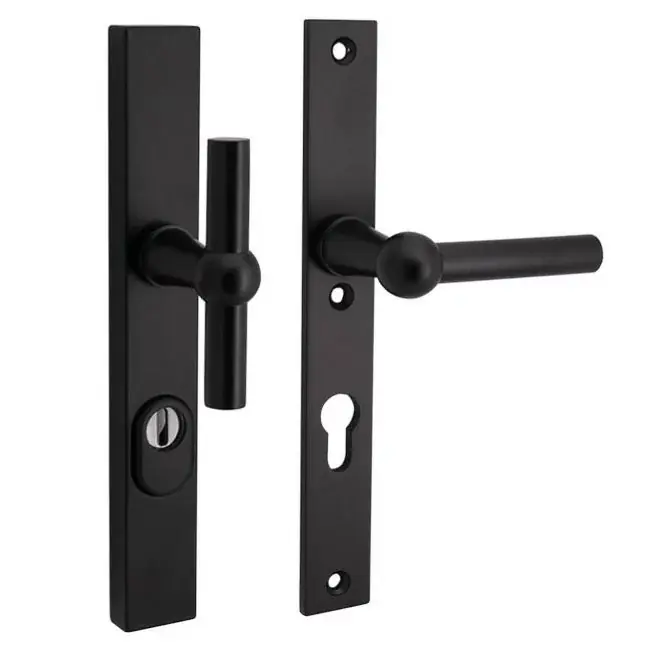 Betrouwbaar SKG3 PC92 knop/kruk op smalschild Chemin de fer rechts + kerntrekbeveiliging mat zwart