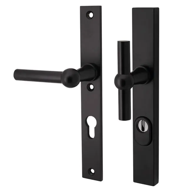 Koop Online SKG3 PC92 knop/kruk op smalschild Chemin de fer links + kerntrekbeveiliging mat zwart