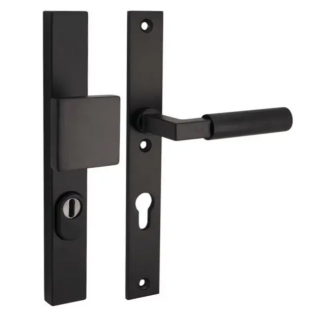 SKG3 PC92 knop/kruk op smalschild Bauhaus rechts + kerntrekbeveiliging mat zwart Finale Uitverkoop