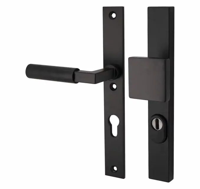 Hete Deal SKG3 PC72 knop/kruk op smalschild Bauhaus links + kerntrekbeveiliging mat zwart
